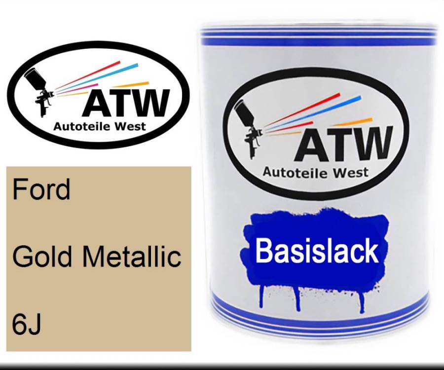Ford, Gold Metallic, 6J: 1L Lackdose, von ATW Autoteile West.